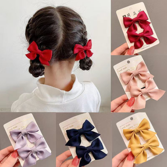 Children's hairpin bow headdress cute princess little girl hairdress red girl net red clip baby hairpin