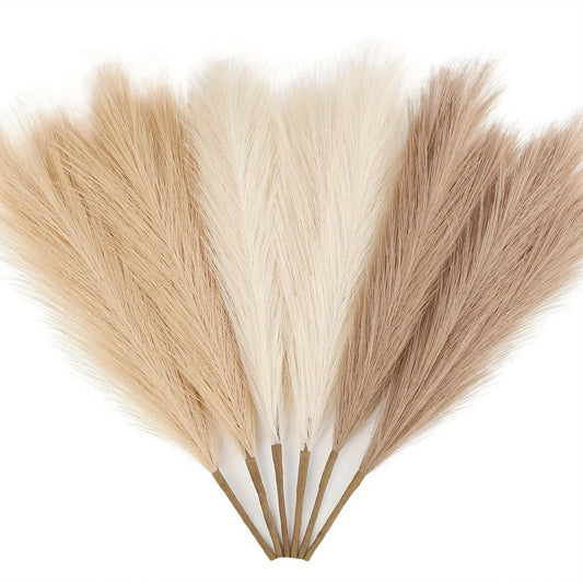 6PCS Artificial Pampas Grass - Elegant Decor for Modern & Cozy Spaces