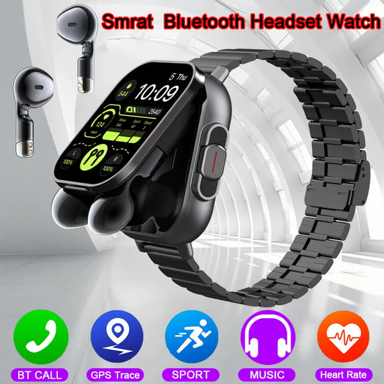 Smart Watch 2 in 1 With Earphone